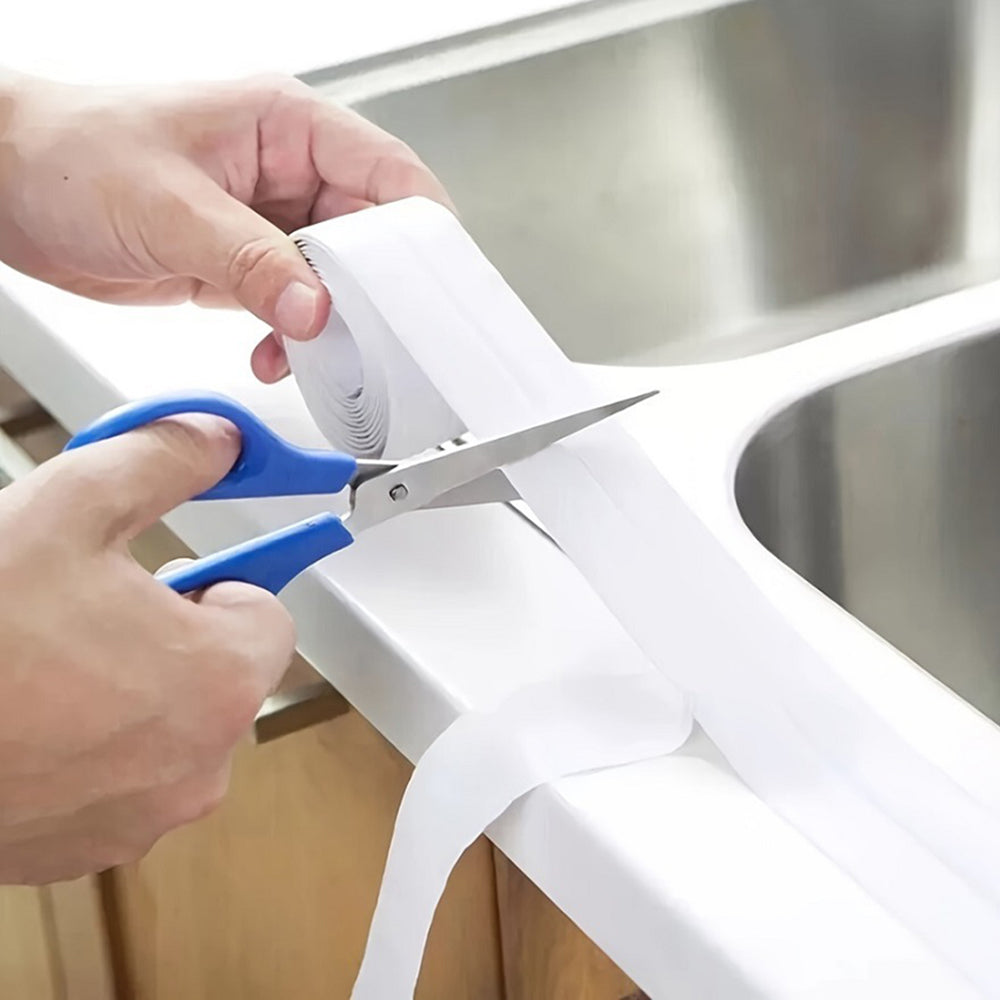3.8CMx5M Caulk Tapes Waterproof Self Adhesive PVC Toilet Caulk Strips Sealing Tapes 3.8CMx5M Caulk Tapes Waterproof Self Adhesive PVC Toilet Caulk Strips Sealing Tapes